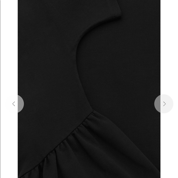 COS Asymmetric Gathered Cotton Top Black Medium - Picture 5 of 11